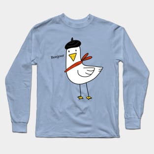 Bonjour Bird Long Sleeve T-Shirt